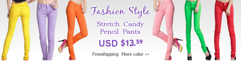 stretch candy pencil pants